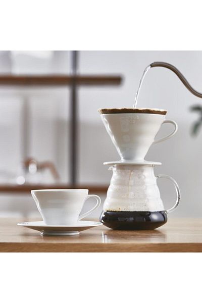 Hario V60 02 Ceramic Coffee Brewing Set White