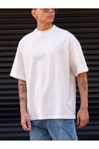 FİTGO Oversize kroj Bela muška majica