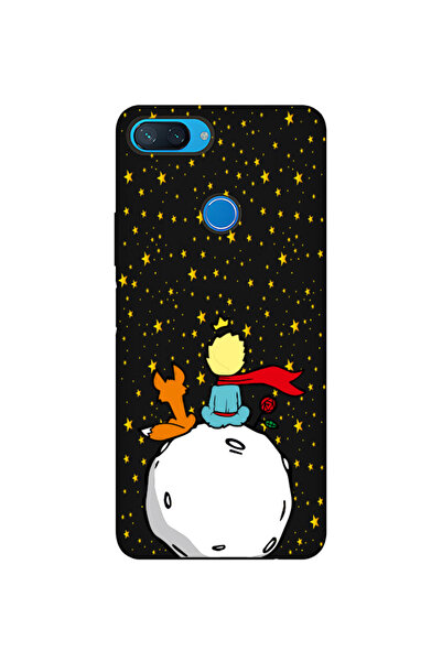 Molly حافظة سيليكون بنمط الأمير الصغير باللون الأسود لهاتف Xiaomi Mi 8 LITE