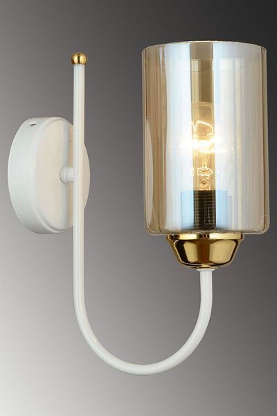 SONSUZ AYDINLATMA&AVİZE White UFO Cylinder Glass Upward Facing Modern Sconce