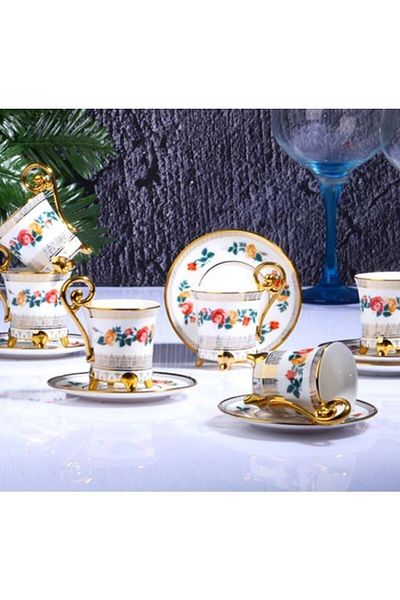 Kosova Lucia 6-Piece Cup Set with Stand 90 cc IST-165