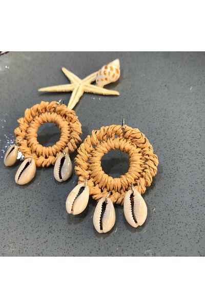 By G Tasarım Straw Design Earrings