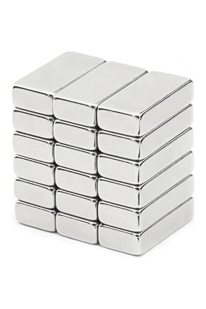 Dünya Magnet 2 Adet - Köşeli Neodyum Mıknatıs, 20x10x5 Mm, Güçlü Magnet, N35 Kalite