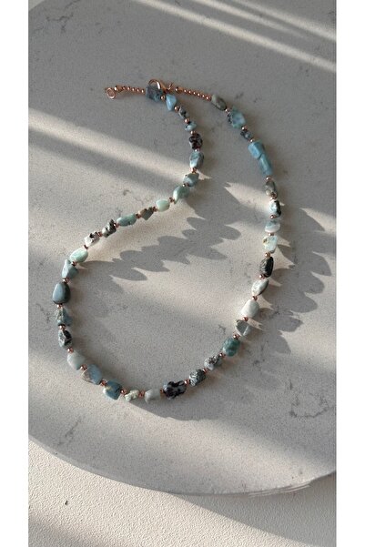 Doğaltaş Larimar Kolye