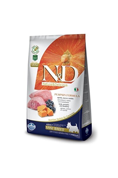 N&D Nd Pumpkin Tahılsız Balkabaklı Kuzu Etli Yaban Mersinli Mini Yetişkin Köp...