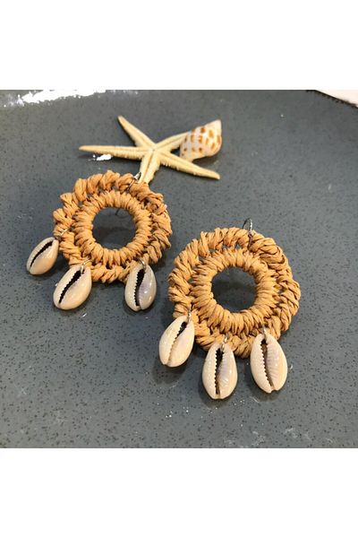 By G Tasarım Straw Design Earrings