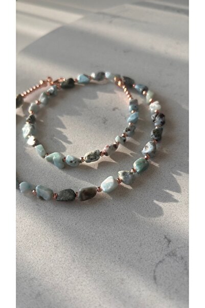 Doğaltaş Larimar Kolye