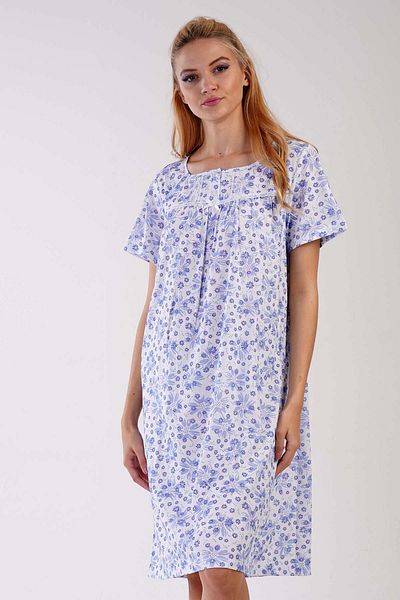 VİENETTA Women's Short Sleeve Cotton Nightgown - 161381