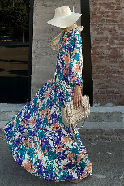 Cockatoo Γυναικείο καλοκαιρινό φόρεμα με σχέδιο βισκόζης oversized