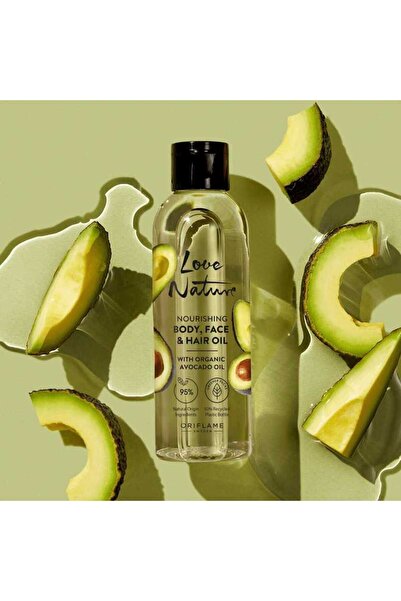 Oriflame زيت الأفوكادو العضوي المغذي للجسم والوجه والشعر من لاف نيتشر 41283