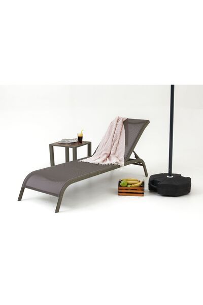 Divona Home Next Alüminyum Şezlong Seti (Sehpa ve Şemsiyeli Set)