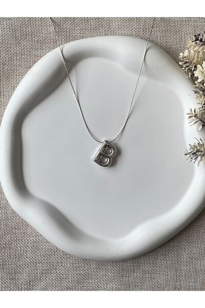 Fiamoss Kadın Balon B Harf Kolye - Bombeli Harf Kolye
