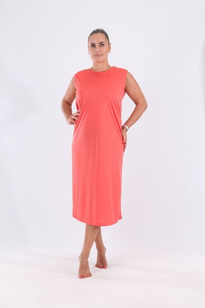 sehatex Rochie portocalie fără mâneci Căptușeală lenjerie Jupon