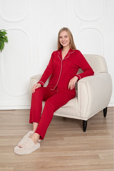 Espuar 765 Set de pijamale pentru femei din bumbac pieptănat clasic