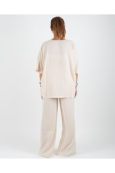 Parla Sports Lower Upper Set Wide Collar Slit Leg