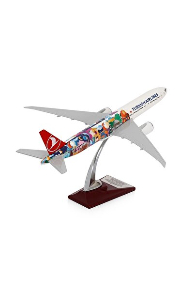Genel Markalar THY Maket Uçak , Boeing 777-300 1/200 – İstanbul Temalı Özel Tasarım Model Uçak