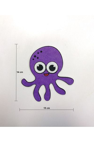 keçeli dünyam Felt Figure Octopus 15 x 14 cm