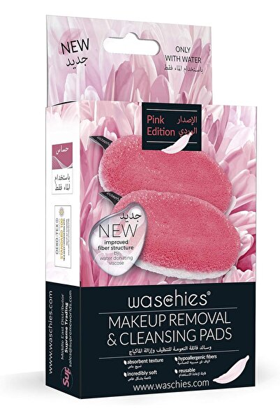 Waschies وسادات إزالة المكياج القابلة للغسل من فيس لاين، مجموعة من قطعتين