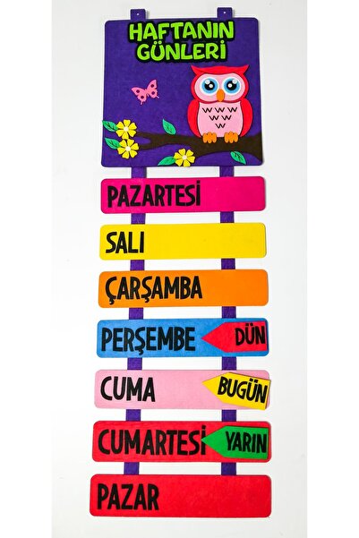 keçeli dünyam Haftanın Günleri - Mor (Keçe Eğitim Materyali)