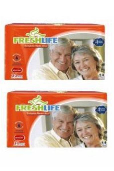 Freshlife Adult Patient Diapers with Tie Large-Large Size 60 Pieces (30*2 PIECES)