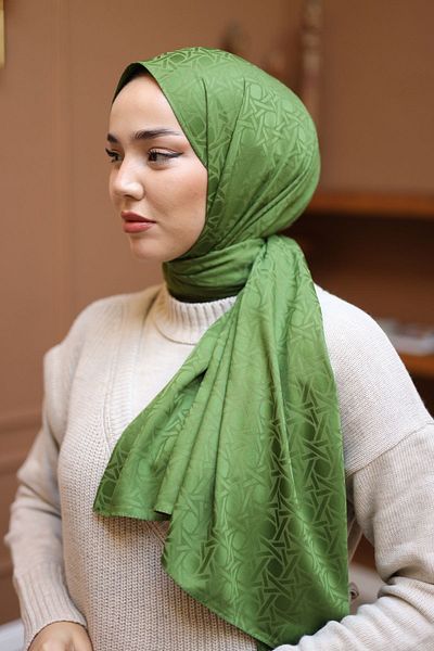 Silk Home Deluxe Ζακάρ Σάλι - Grass Green