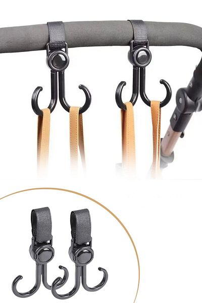 Buffer ®   2-Piece Baby Stroller, Motor, Bike Goods Carrying Apparatus Plastic Hook