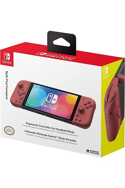 Hori Nintendo Switch Oled - Compact Apricot Red Split Pad