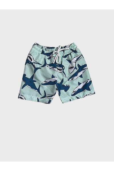 Fil Kids Băiat - Pantaloni scurți de baie cu model rechin verde apă