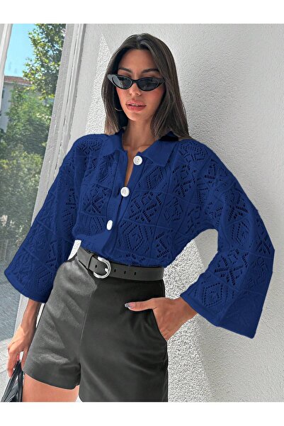 ATEMODAA Women's Knitwear Cardigan - Buttoned Design