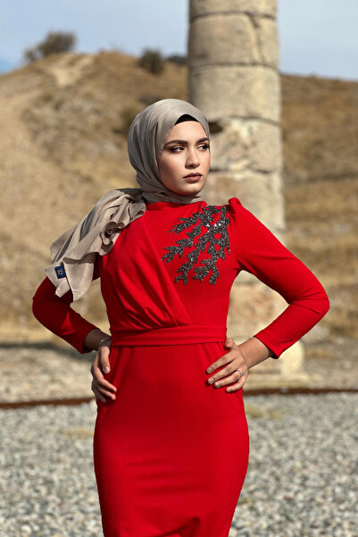 marwella Orkide Abiye - Kırmızı