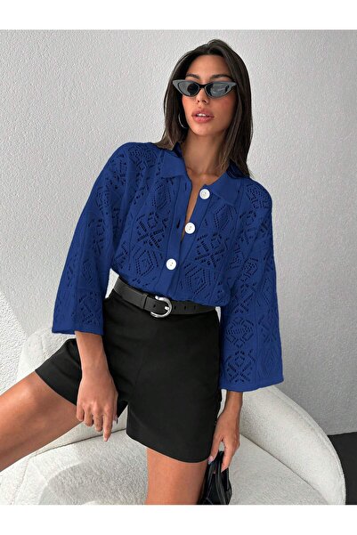 ATEMODAA Women's Knitwear Cardigan - Buttoned Design