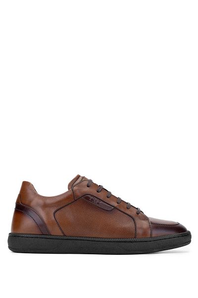 Tamer Tanca Men's Brown Genuine Leather Casual Shoes