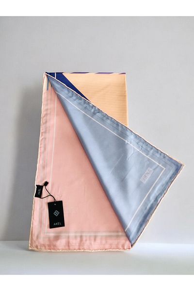 Akel Φουλάρι 95x95 εκ. Ριγέ Alpha Twill