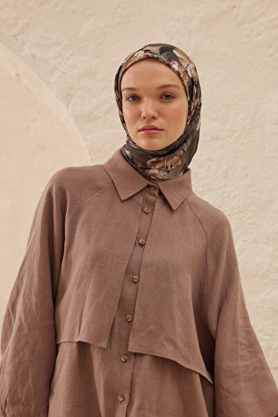 Fresh وشاح فوال قطني منقوش من لافينيا - ورد مجفف