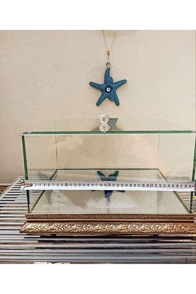 AYZ HOME Glass Embroidered Dowry Box Promise Engagement Bride Groom Bundle Box Large Size/ 40*30*20