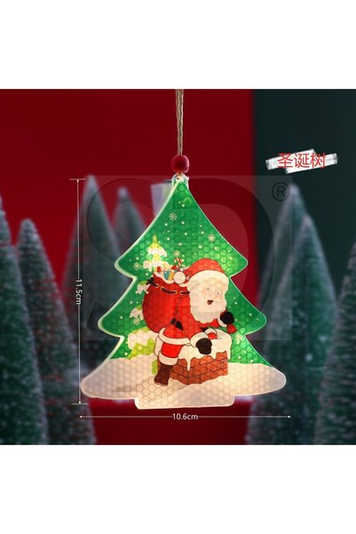 SD WORKS Dekoratif Led Işık Christmas Curtain Lights Yılbaşı Aydınlatma Çam A...