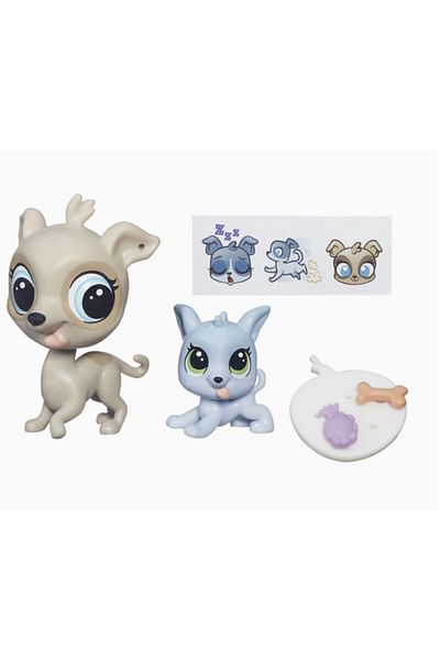 Littlest Pet Shop Mini and Cub Fleetly Greycloud,loopy Greycloud Minis Pet Shop Original Minis Lps