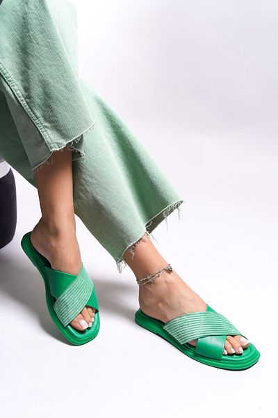 Riccon Ghinnuba Women's Slippers0012518 Green