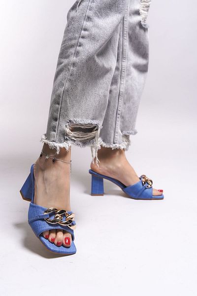 Riccon Phreedri Damen-Slipper mit Absatz001280Slipper Dark Denim