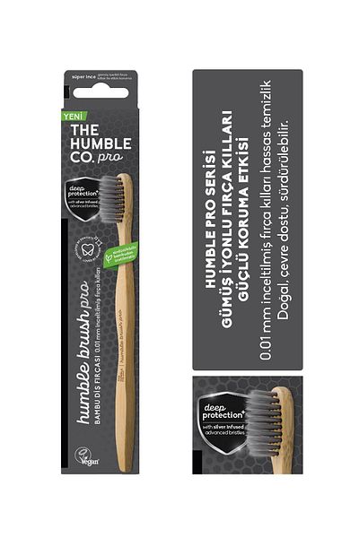 The Humble Co. The Humble Co Proseries Bamboo Toothbrush, Super Fine Silver Content 0.01 Mm Thinned Bristles