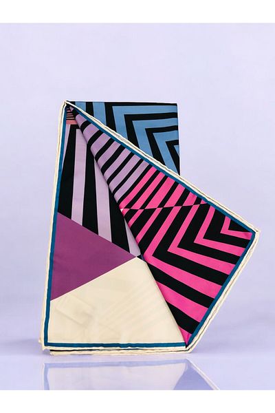 Akel Eșarfă cu dungi colorate Alpha Twill - 95 x 95