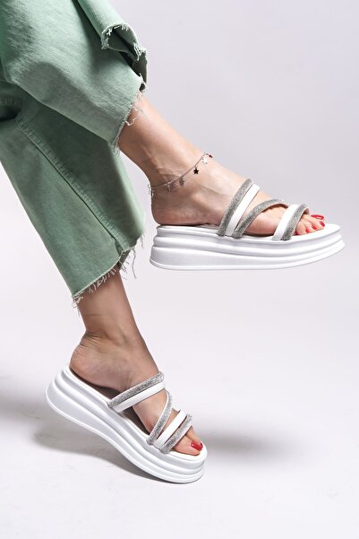 Riccon Sulmikh Γυναικείες Παντόφλες0012305 Λευκό