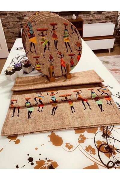 AsliHome رنر أمريكي 6 قطع سبلا ونساء أفريقيات