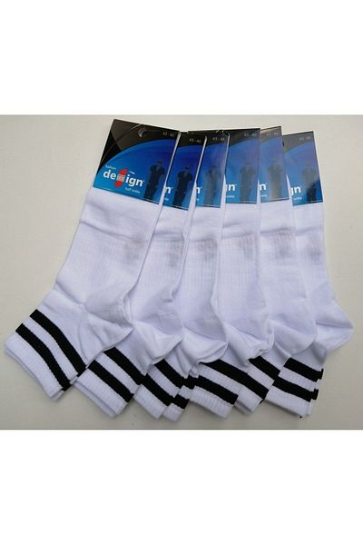 Design Socks Συσκευασία με 12 κάλτσες Desing ριγέ ανδρικά μποτάκια