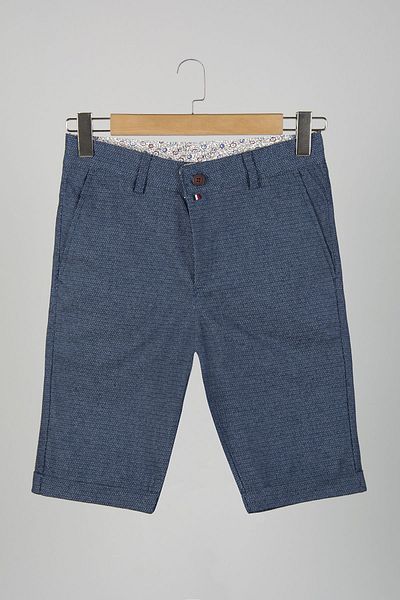 Terapi Men Men's Blue Slim Fit Linen Shorts