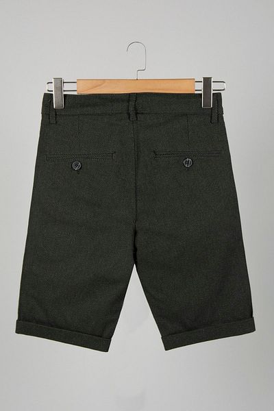 VEAVEN Pánské plátěné khaki slim šortky Vavn9y-2200196-4