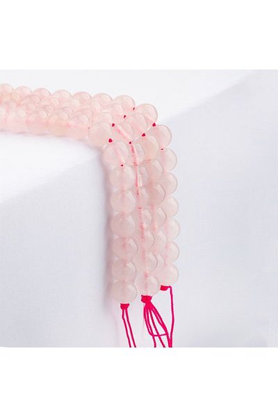 Zeynep Büyükbay 8mm Pink Quartz Natural Stone String