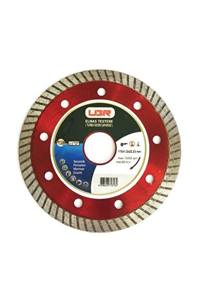 UGR Elmas Testere 115 mm Turbo Kesim Kesici Çapaksız Hassas Seramik Mermer Gr...