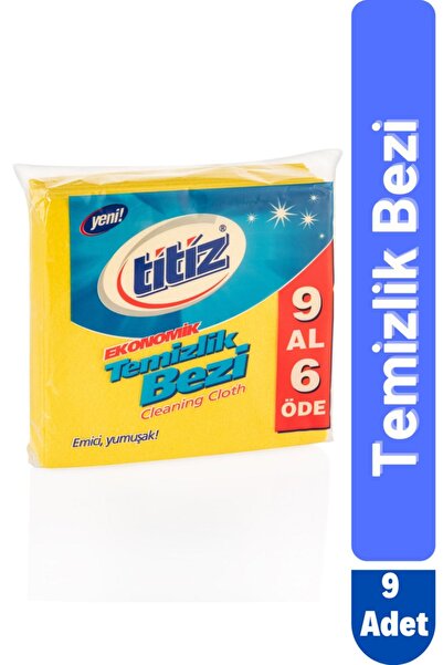 Titiz Ekonomik Temizlik Bezi 9 Al 6 Öde Sarı