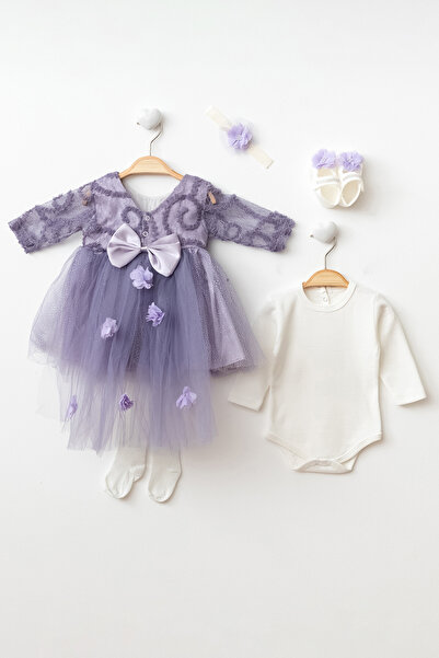 Harry&Millie فستان زفاف مزين بالدانتيل والزهور وقطار من التول للفتيات الصغيرا...